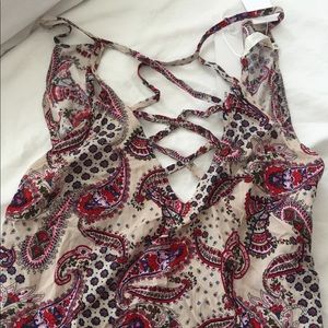 LF paisley flowy romper